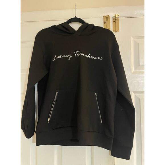 Luxury Trenchwear "Pray" black pullover hoodie size XL - Picture 2 of 7